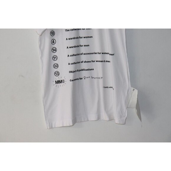 MM6 Maison Margiela Women's/Unisex Small White Oversize Tag & Flyer T-Shirt $925 - Picture 4 of 11